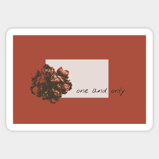 Personalized gift design peony orange red Sticker